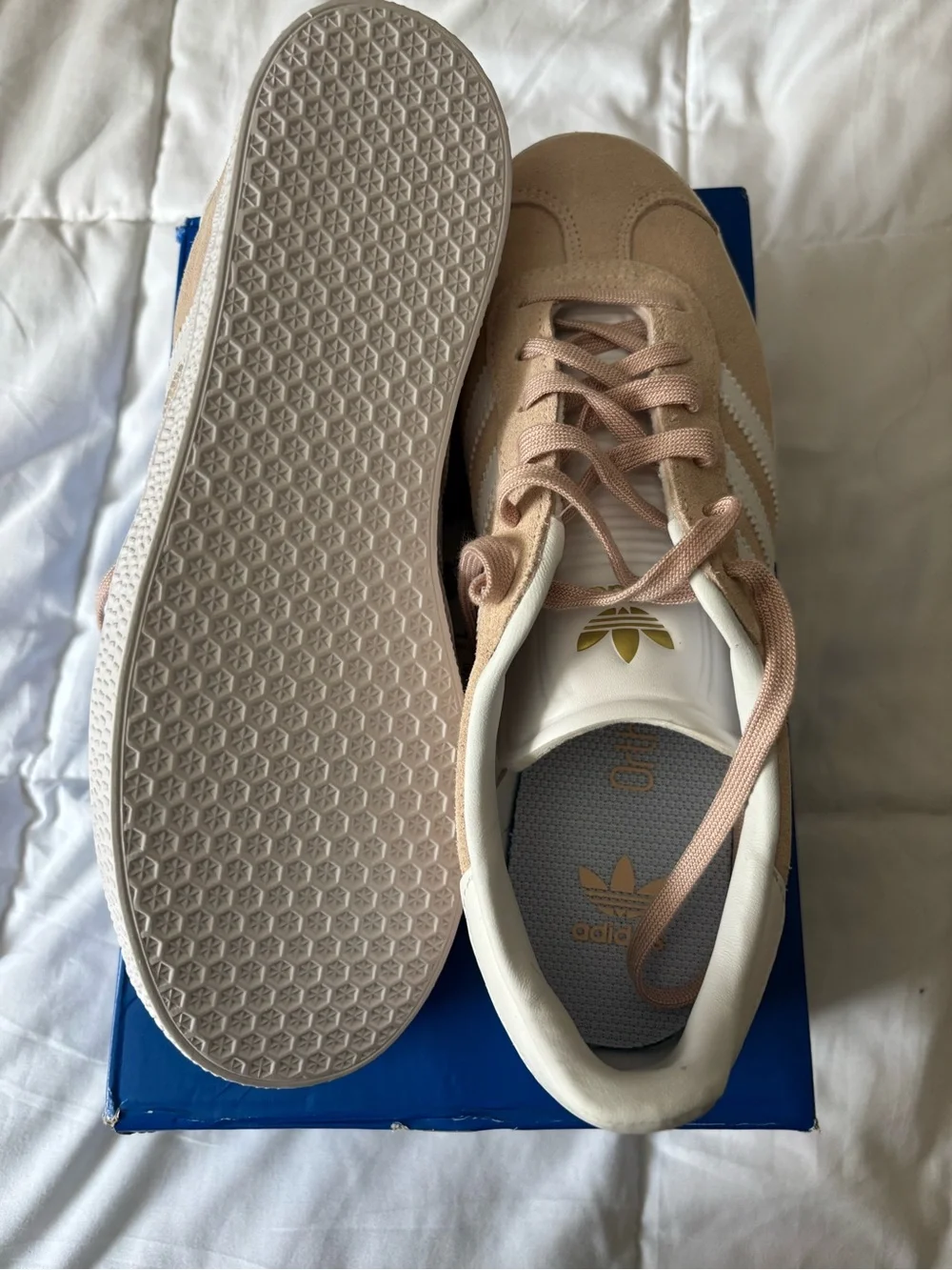 Adidas Gazelle Suede Sneakers for Women - Pale Pink/White